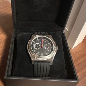 BMW Black and Silver Chronograph Watch
